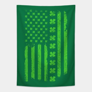 St. Patrick's Day Irish American USA Flag Tapestry