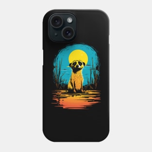 Serenity at Sunset: Cute Suricate Phone Case