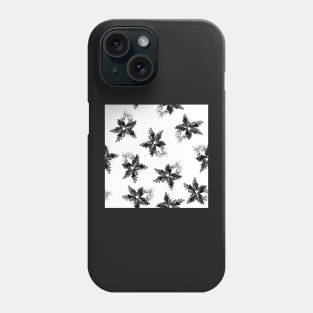 Black and white beaded floral print Phone Case