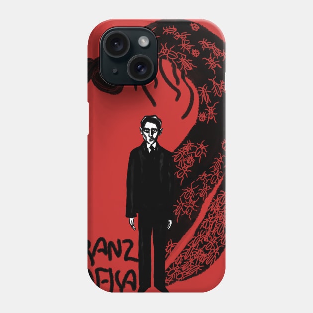 Franz Kafka shadow bugs Phone Case by HelenaCooper