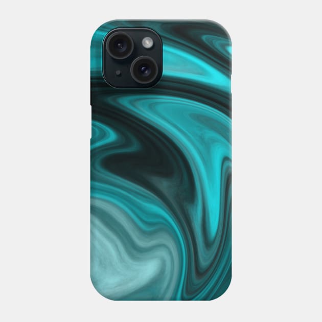 liquid art - liquid paint - blue - teal blue Phone Case by Saishaadesigns