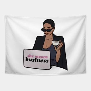She Means Business Tapestry