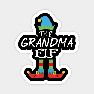 The Grandma Elf Matching Family Group Christmas Party Magnet