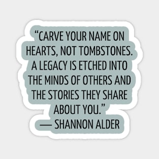 quote Shannon Alder about charity Magnet