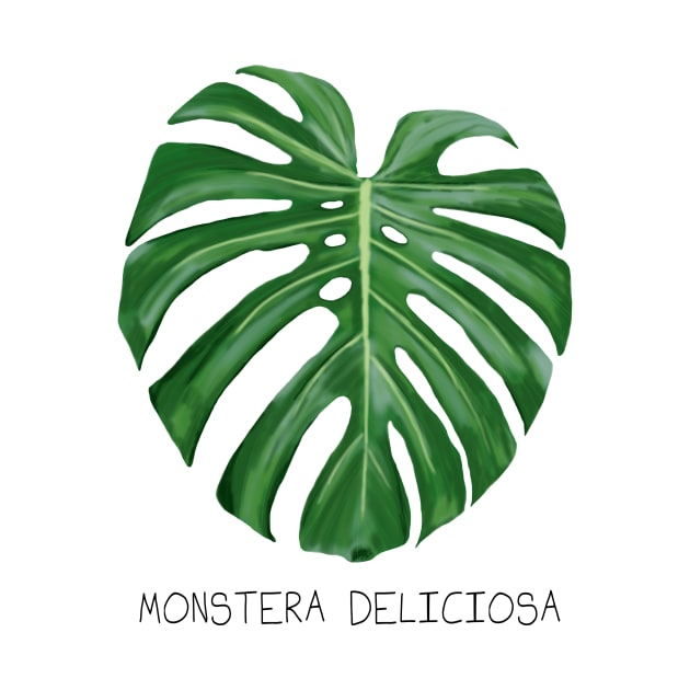 Monstera Deliciosa Plant Leaf by DesignsBySaxton