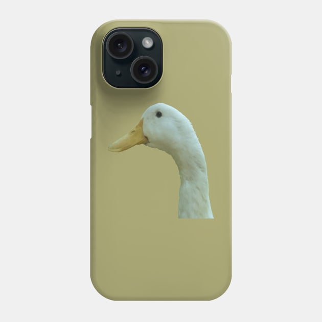 Neck Up Side Profile Of A Disgruntled Looking Duck Phone Case by taiche