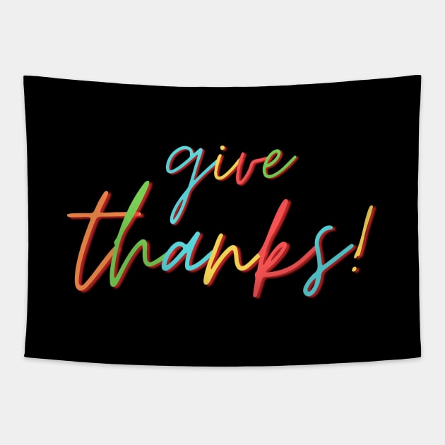 Give Thanks | Christian Typography Tapestry by All Things Gospel