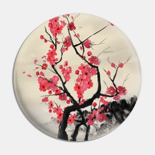 Cherry tree sumie Pin