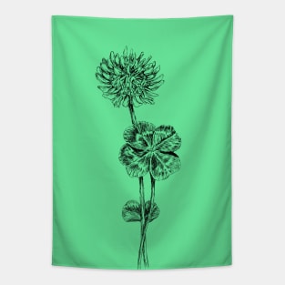 Four leaf clover print Tapestry