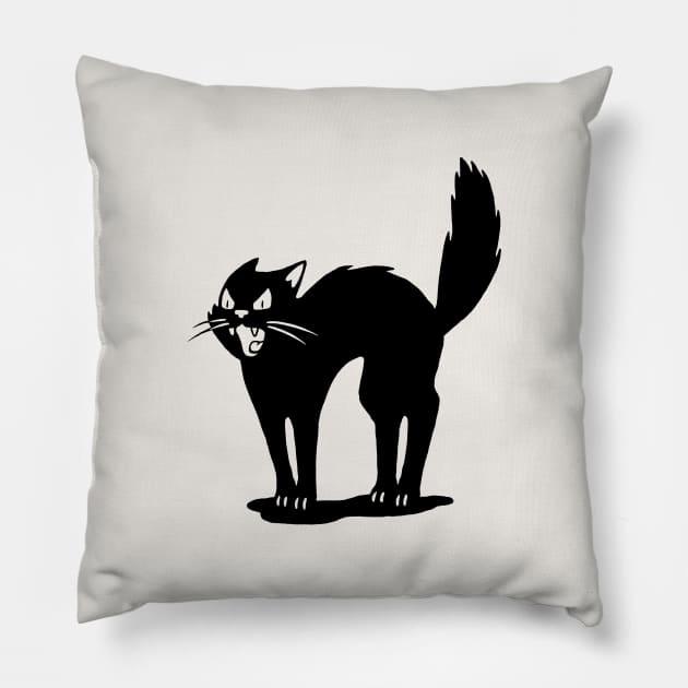 Scaredy Cat Pillow by HuffNPuff