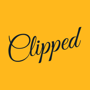 Urban Word 'Clipped' in Black Lettering T-Shirt