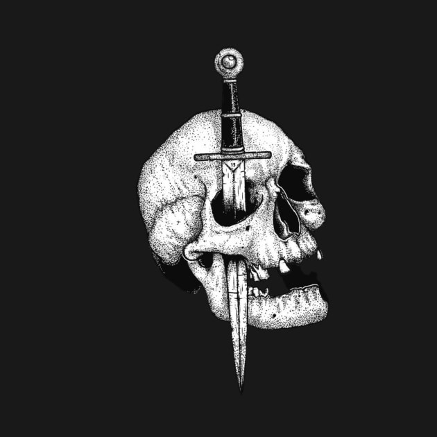 The Skull stuck in the sword by Tyrusgihar