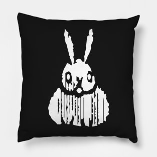 Art Nouveau White Bunny Pattern Pillow