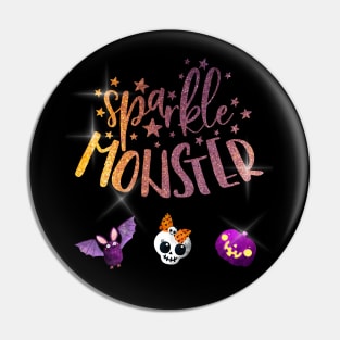 Sparkle Monster Funny Halloween Cute Easy Costume Pin