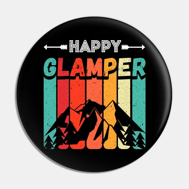 Happy Glamper Vintage Sunrise Sunset Arrow Glamping Pin by FabulousDesigns