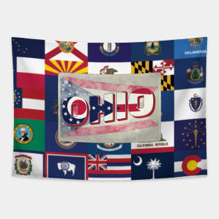 Ohio Vintage style retro souvenir Tapestry