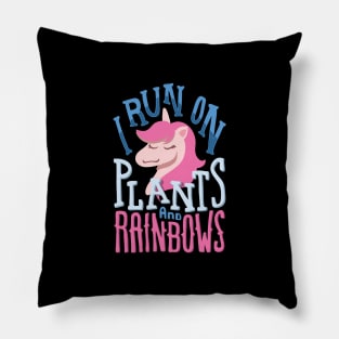 Funny Vegan Shirts I vegetarian unicorn gift Pillow