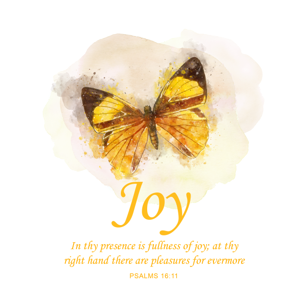 Women’s Christian Butterfly Bible Verse Joy Psalms 1611 Christian