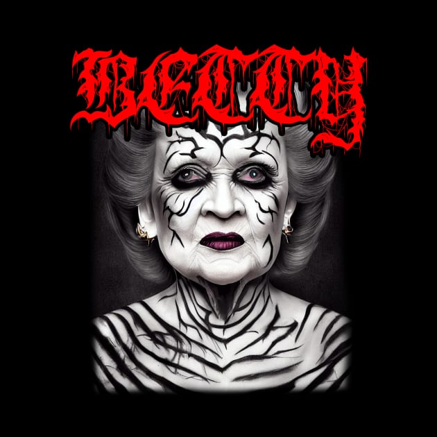 Black Metal Betty White by Soulphur Media