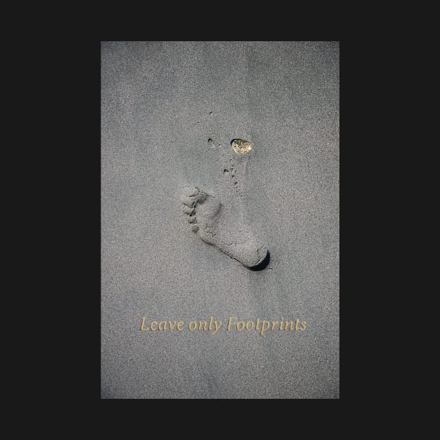 leave only footprints with text by graphius