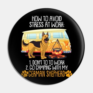 Camping With German Shepherd To Avoid Stress Pin