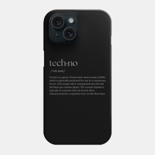 Techno Definition Phone Case