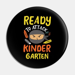 Ready To Attack Kindergarten Cute Ninja Pin