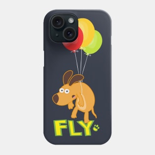 Dog flying Phone Case