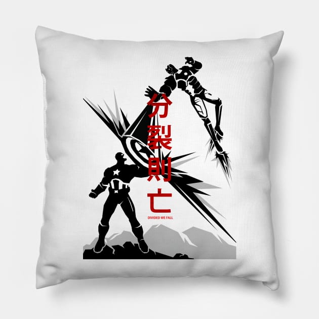 CIVIL WARS TEE Pillow by austinloveing