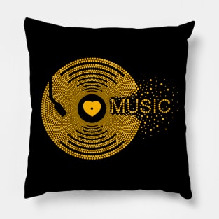 I love music vinyl Pillow