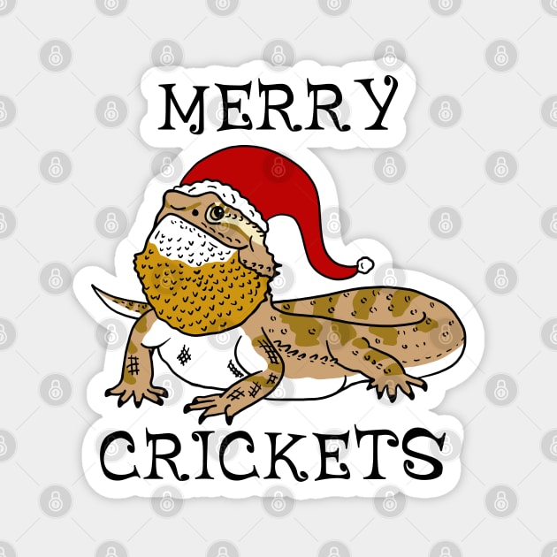 Merry Crickets Santa Bearded Dragon Magnet by SNK Kreatures