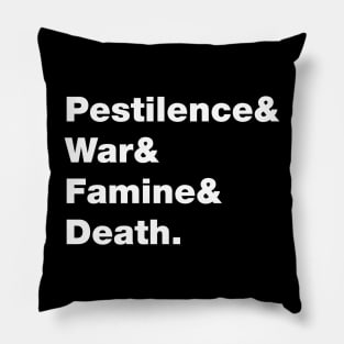 Four Horsemen of the Apocalypse: Pestilence, War, Famine, Death Pillow