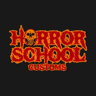 Horror School Customs Text Logo T-Shirt