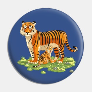Mother and son tiger Pin