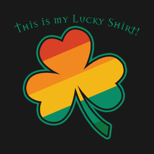 St. Patrick's Day Rainbow Clover Shamrock This is My Lucky Shirt T-Shirt