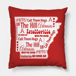 Arkansas Map for Arkansas Fans Pillow