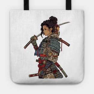 Afro Samurai Girl Japanese Art Tote