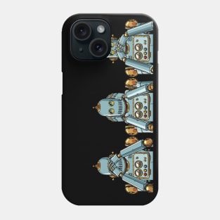 Don't See, Don't Hear, Don't Speak Vintage Robots Phone Case