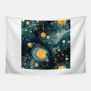 Van Gogh Starry Night Outer Space Pattern 12 Tapestry