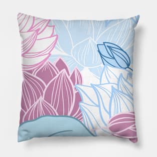 Lotus Flowers Buddhism Pillow