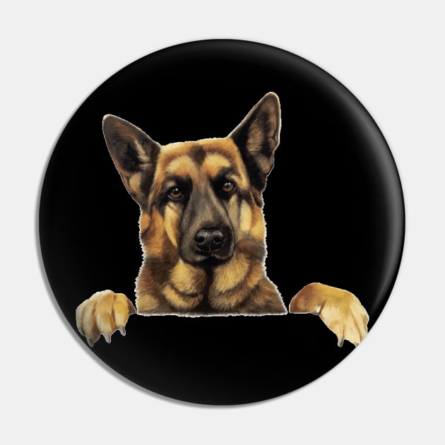 Pooch In My Pocket: German Shepherd Pin by cameradog