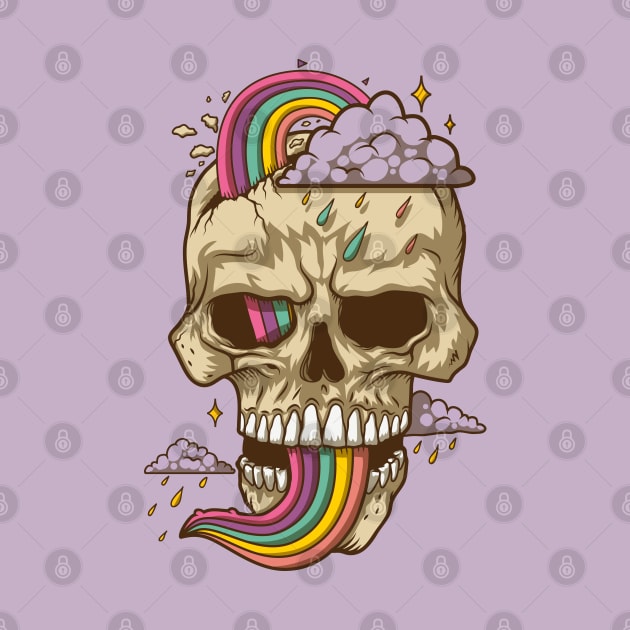 Rainbow Skull by Made In Kush