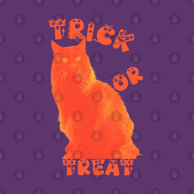 trick or treat orange cat by The Friendly Introverts