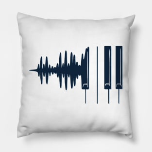 Piano Soundwaves Pillow