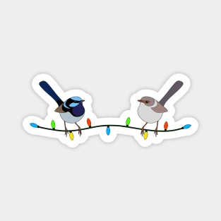 Fairy Wren Christmas Magnet