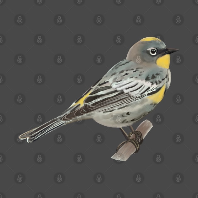 Yellow-Rumped Warbler Digital Painting by MariaWorkman