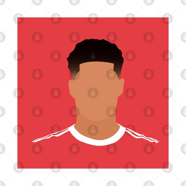 Marcus Rashford Minimalistic Face Art by GotchaFace