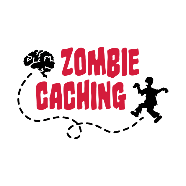 Geocache-Zombie caches Brain by schlag.art