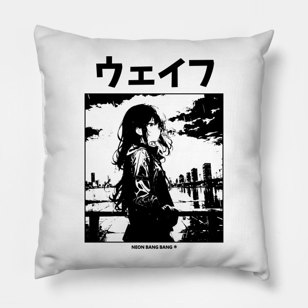 Japanese Anime Streetwear Cute Kawaii Girl Pillow by Neon Bang Bang