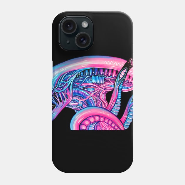 Cotton Candy Alien Phone Case by Bethaliceart